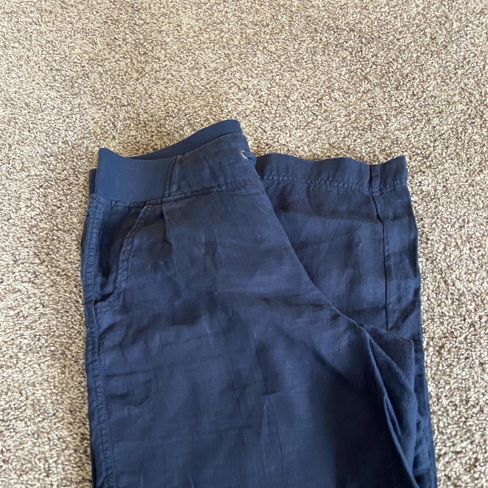 Athleta wide leg linen pants size 10